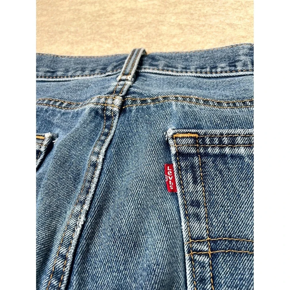 Levi's 505 Authentic‎ Jeans Mens 34x29 Blue Denim Cotton Stretch Straight Leg